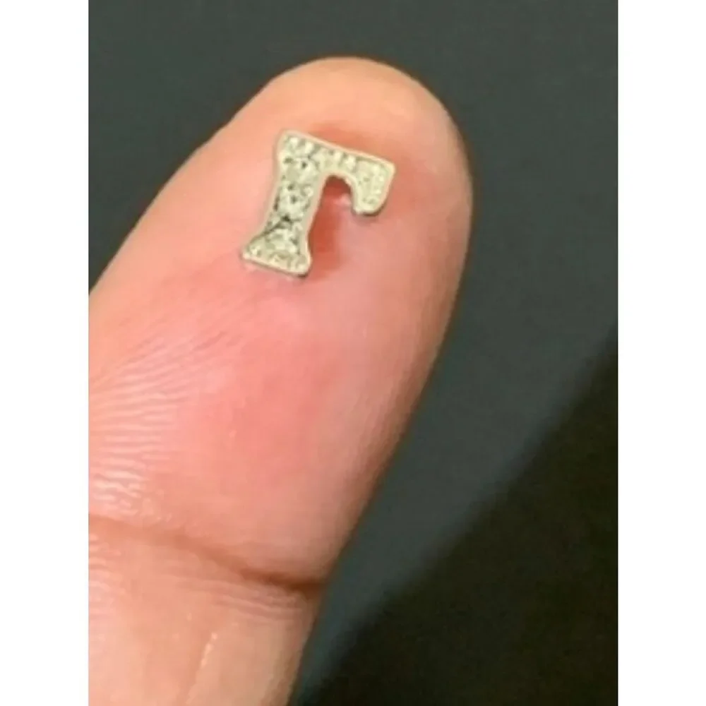 Letter C Bling Charm For Floating Lockets